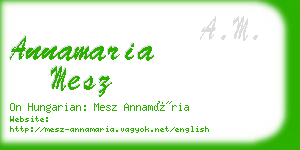 annamaria mesz business card